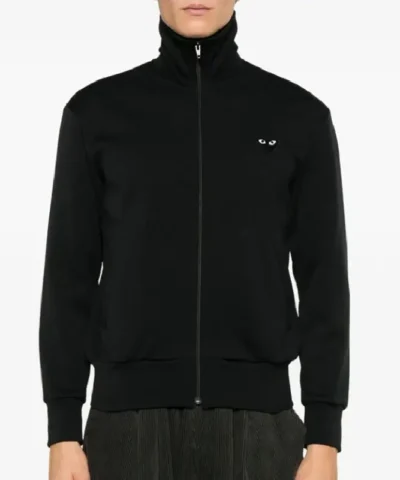 Comme Des Garcons Play Heart-Print Track Jacket blk