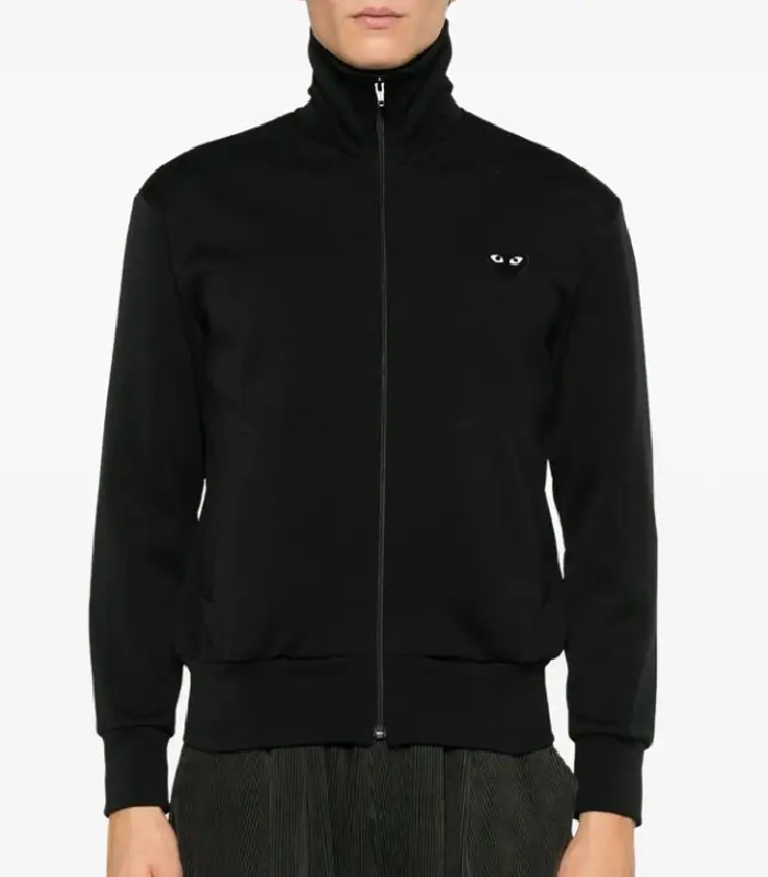 Comme Des Garcons Play Heart-Print Track Jacket blk