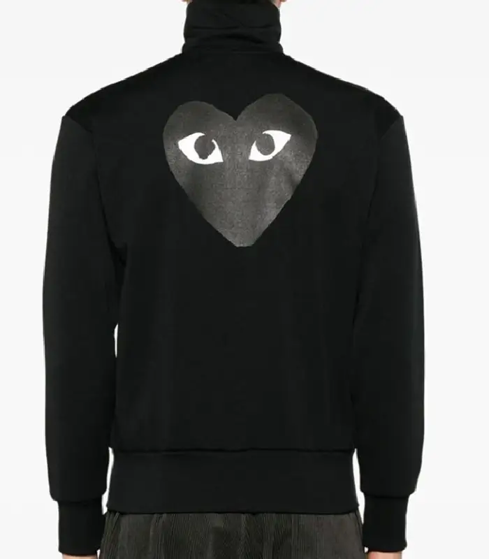 Comme Des Garcons Play Heart-Print Track Jacket black