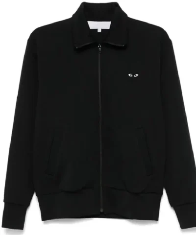 Comme Des Garcons Play Heart-Print Track Jacket blck