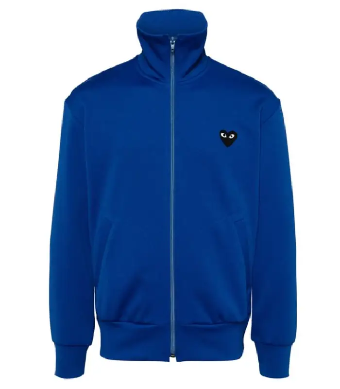 Comme Des Garcons Play Heart-Print Track Jacket blue