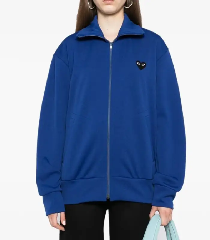 Comme Des Garcons Play Heart-Prnt Track Jacket