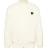 Comme Des Garcons Play Heart-Print Track Jacket white front