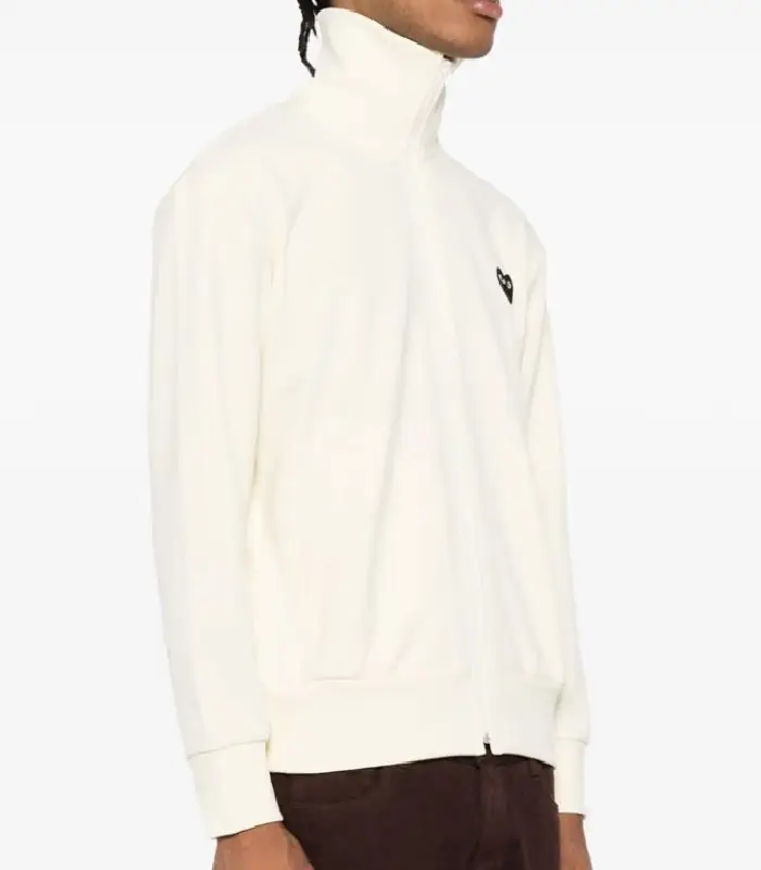 Comme Des Garcons Play Heart-Print Track Jacket wh