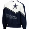 Dallas Cowboys Tape II Lightweight Navy and White Full-Zip Jacket