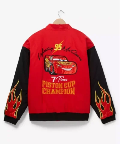 Disney Pixar Cars Lightning McQueen 7-Times Piston Cup Champions Racing Cotton Twill Red and Black Jacket