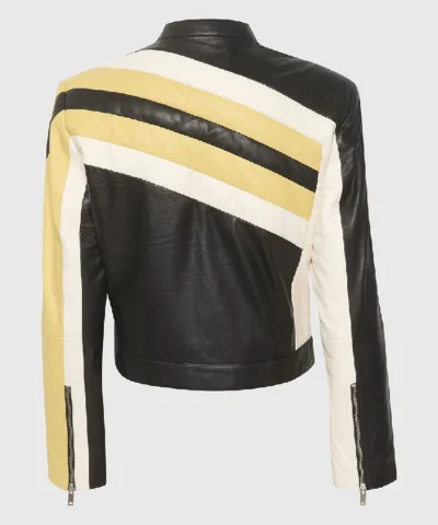 Dixie D Amelio Striped Biker Jacket For Sale 