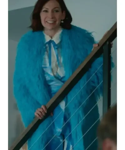 Elsbeth S03 Carrie Preston Blue Fur Coat for sale