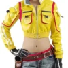 Final Fantasy XV Cindy Aurum Yellow Cropped Leather Jacket