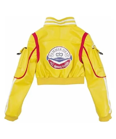 Final Fantasy XV Video Game Cindy Aurum Cropped Yellow Leather Jacket