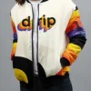 Full-Zip Graphic Artists Designed Bomber Jacket