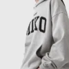 Gap x Young Miko 2026 Grey Oversized Fleece Hoodie For Sale 