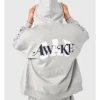 Gap × Awake NY 2026 Oversized Logo Grey Fleece Hoodie