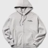Gap × Awake NY 2026 Oversized Logo Grey Zip Up Fleece Hoodie