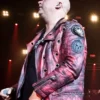 German Singer Michael Kiske Halloween Music Festival Red Leather Jacket
