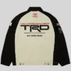 HUF x TRD Podium Co-Branded Logos and Contrast Paneling Black and White Cotton Twill Racing Jacket
