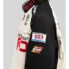 HUF x Toyota TRD Podium Co-Branded Logos and Contrast Paneling Black and White Racing Jacket