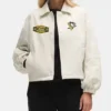 Heathered Bone Pittsburgh Penguins Coachs Full-Snap Jacket
