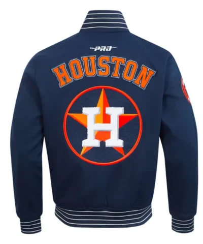 Houston Astros Current Logo Game Day Navy Double Knit Full Snap Jacket
