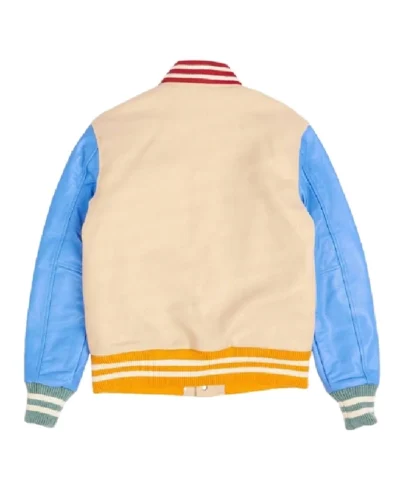 I m a Virgo Allius Barnes Cream Letterman Jacket
