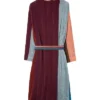 Imperfect Women Season 01 Robert Shawl Collar Wrap Belt and Patch Pockets Multi Colored Striped Terry Robe