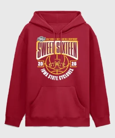 Iowa State Cyclones 2026 NCAA Basketball Tournament March Madness Sweet 16 Hoodie