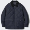 JW Anderson Uniqlo Padded Quilted Blouson Green and Navy Jacket