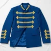 Jaafar Jackson Michael 2026 Blue Cotton Military Jacket