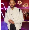 John Legend The Voice S29 White Varsity Jacket