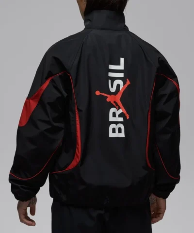 Jordan x Brazil 2026 World Cup Black and Red Jacket For Sale