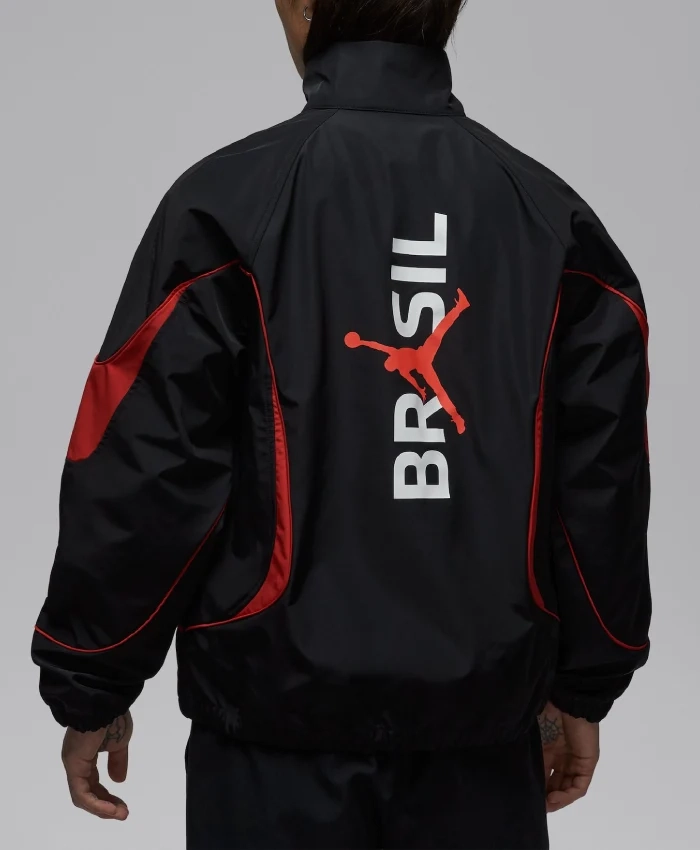Jordan x Brazil 2026 World Cup Black and Red Jacket For Sale