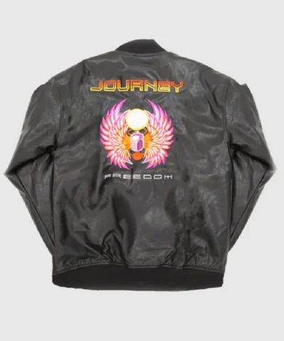 Journey Freedom Black Bomber Leather Jacket