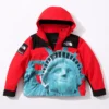 Jules Kounde Supreme X North Face Statue of Liberty Full-Snap Red Jacket