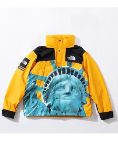 Jules Kounde Supreme X North Face Statue of Liberty Full-Snap Yellow Jacket