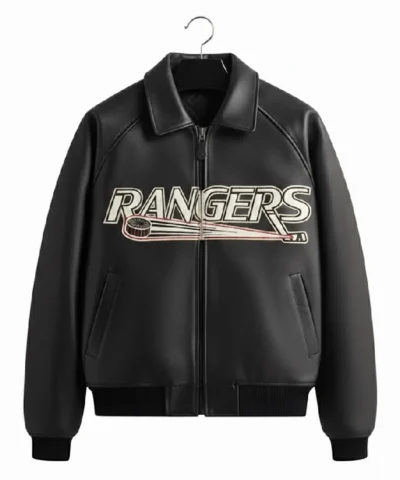 Kith AVIREX NY Rangers Black Jacket