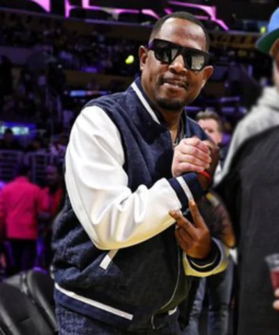 Lakers Courtside Martin Lawrence Varsity Jacket For Sale