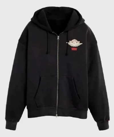 Levis x Jordan Black Zip Up Fleece Hoodie