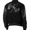 Louis Vuitton Monogram Embossed Wool and Leather Black Jacket