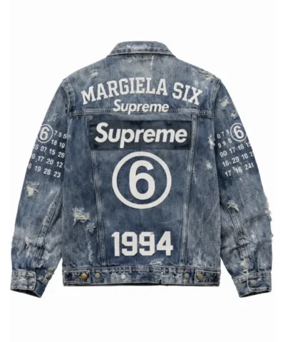 MM6 X Supreme Distressed Denim Jacket