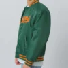 Miami Hurricane A-Game Full-Snap Green Varsity Satin Jacket