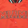 Miami Hurricane Full-Snap Lightweight Satin Jacket