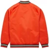 Miami Hurricane Full-Snap Orange Lightweight Satin Jacket