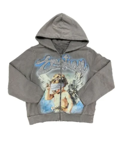 Mixed Emotions Angel Rhinestone Hoodie