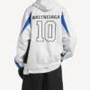 NBA X Balenciaga Black and White Zip-Up Hoodie
