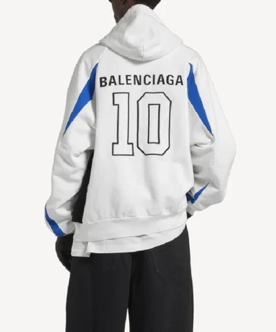 NBA X Balenciaga Black and White Zip-Up Hoodie