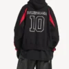 NBA X Balenciaga Oversized Black and White Zip-Up Hoodie