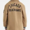 NHL Chicago Blackhawks Todd Snyder Oatmeal Cashmere Coaches Jacket