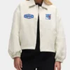 NY Rangers Heathered Bone Coachs Jacket