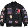 Negro Leagues Baseball Commemorative Black Bomber Satin Jacket