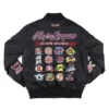 Negro Leagues Baseball Commemorative Black Satin Bomber Jacket